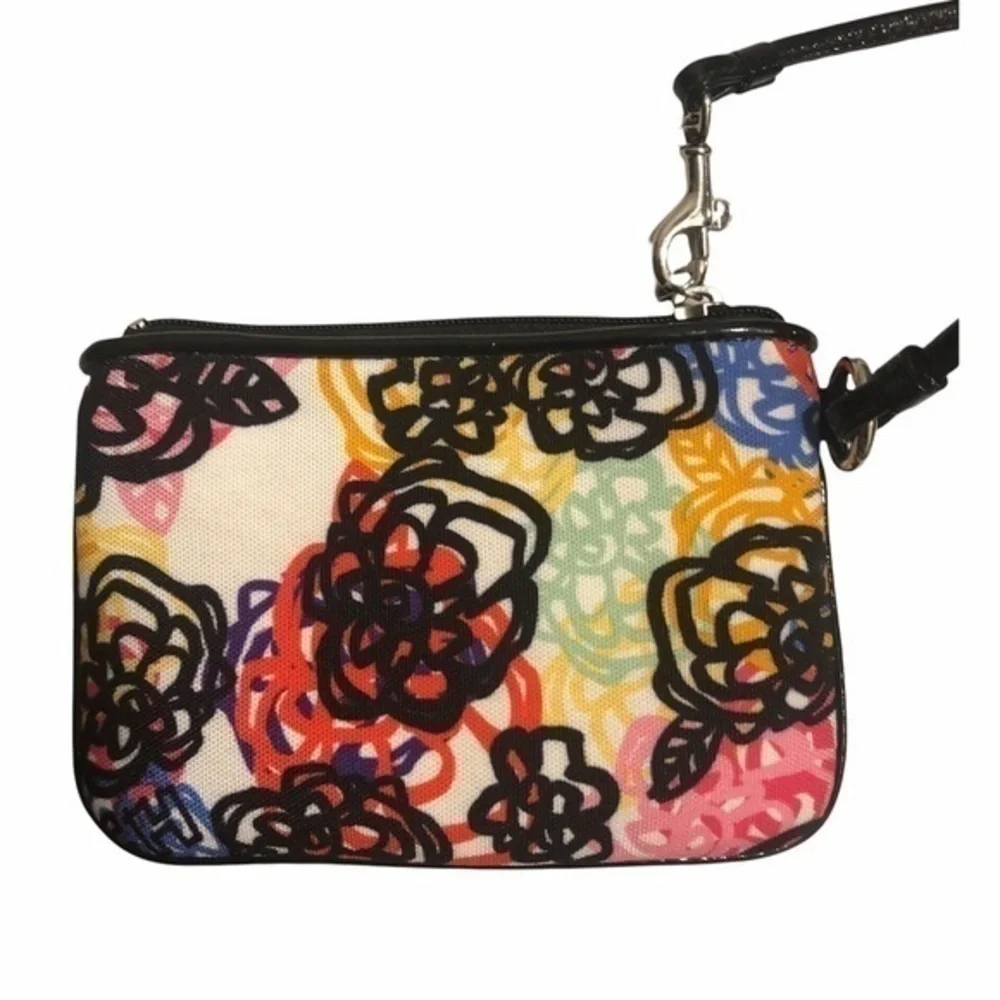 Coach poppy floral wristlet